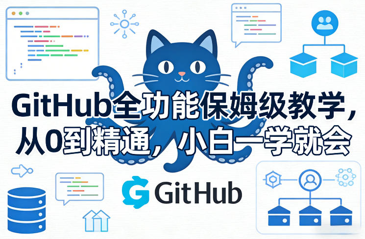GitHub全功能保姆级教学，从0到精通，小白一学就会-项目资源网