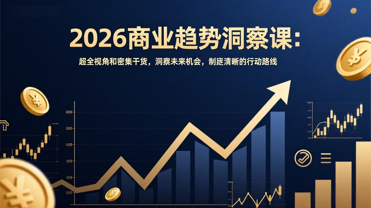 2026商业趋势洞察课：超全视角和密集干货，洞察未来机会，制定清晰的行动路线-项目资源网