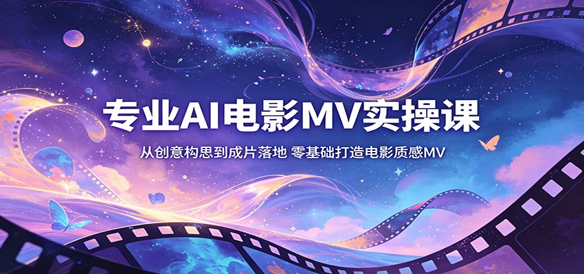 专业AI电影MV实操课：从创意构思到成片落地，零基础打造电影质感MV-项目资源网