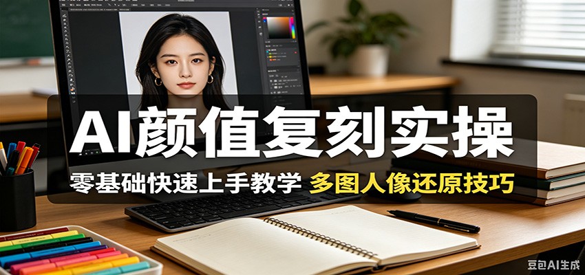 AI颜值复刻实操，零基础快速上手教学，多图人像还原技巧-项目资源网