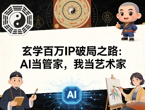 玄学百万IP破局之路：AI当管家，我当艺术家-项目资源网