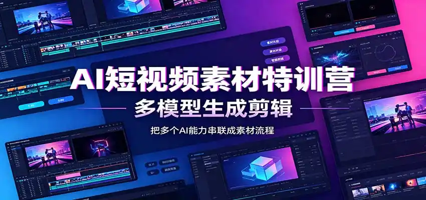 AI短视频素材特训营：Codex本地部署实操，多模型生成剪辑，爆量素材挖掘教学-项目资源网