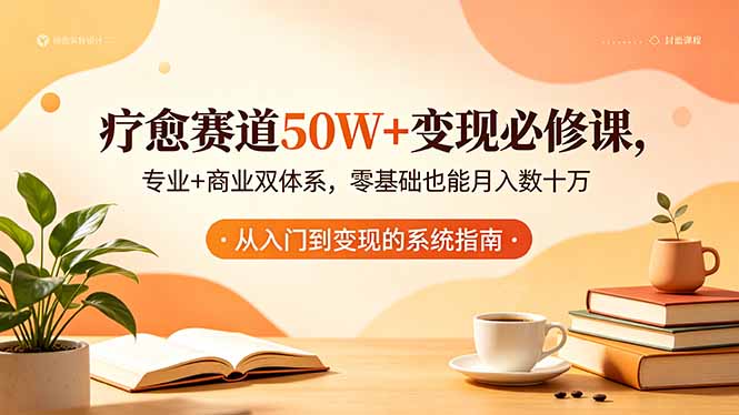 疗愈赛道50W+变现必修课，专业+商业双体系，零基础也能月入数十万-项目资源网