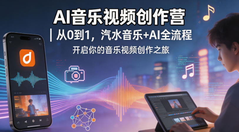 AI音乐视频创作营|从0到1,汽水音乐+AI全流程,开启你的音乐视频创作之旅