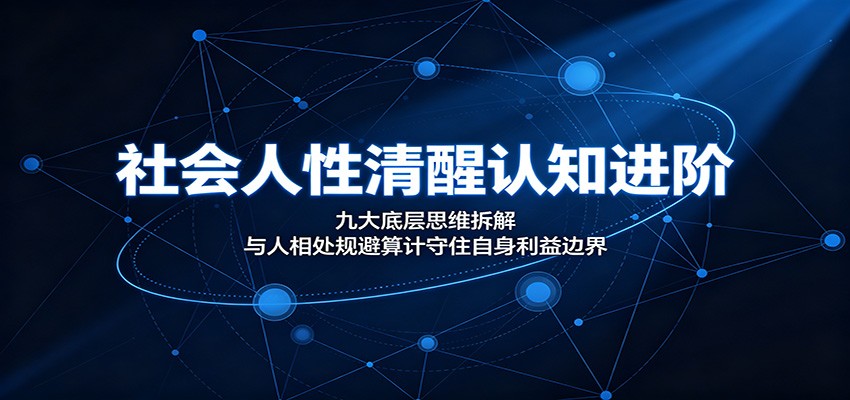 社会人性清醒认知进阶:九大底层思维拆解,与人相处规避算计守住自身利益边界-项目资源网