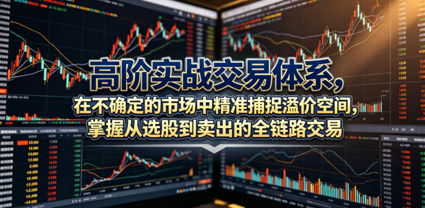 高阶实战交易体系，在不确定的市场中精准捕捉溢价空间，掌握从选股到卖出的全链路交易心法(更新6月)-项目资源网