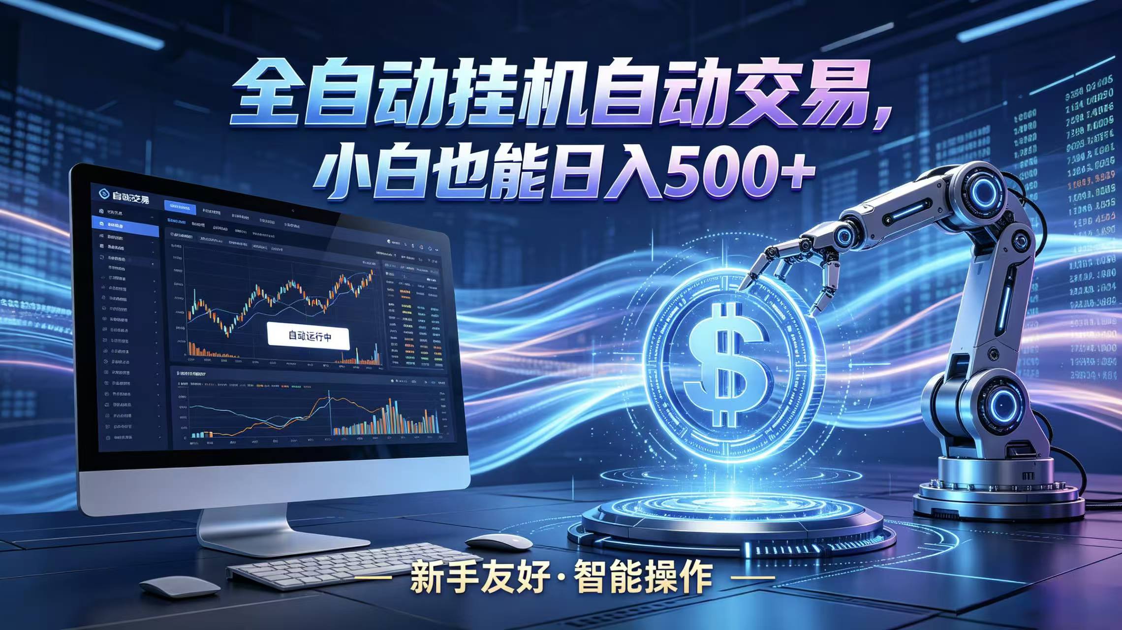 全新智能化交易助手,傻瓜式操作,小白也能快速上手,轻松实现日入500+-项目资源网
