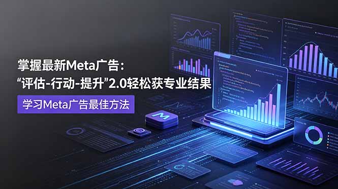 掌握最新的Meta广告，通过“评估-行动-提升”2.0版本轻松获得专业级结果。学习目前学习Meta广告的最佳方法-项目资源网