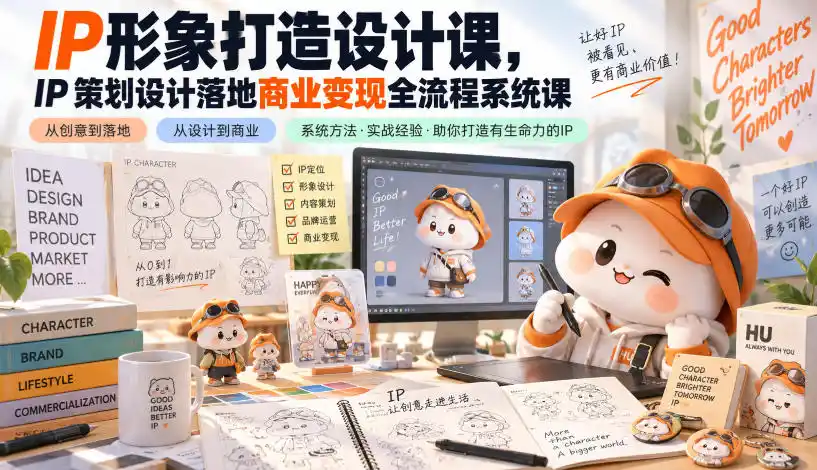 IP形象打造设计课，IP策划设计落地商业变现全流程系统课-项目资源网