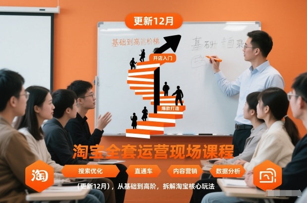 淘宝全套运营现场课程(更新26年1月),从基础到高阶,拆解淘宝核心玩法-项目资源网