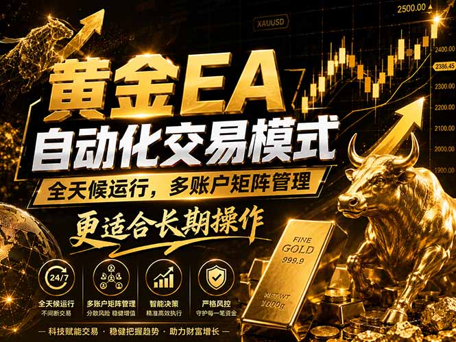 黄金EA量化:多窗口矩阵稳定运行,系统自动执行,收益空间持续放大-项目资源网