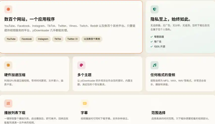 YouTube、B站超100+平台视频免费下载,超级好用,多平台免费开源热门视频下载器ytDownloader-项目资源网