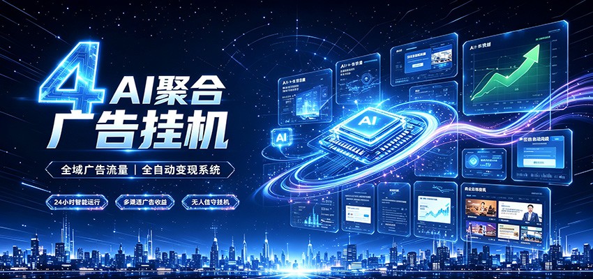 全域广告流量聚合,AI无人挂机稳赚佣金,打造长期稳定被动收入副业-项目资源网