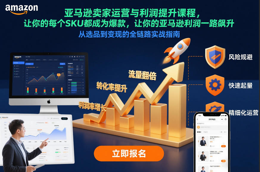亚马逊卖家运营与利润提升课程，让你的每个SKU都成为爆款，让你的亚马逊利润一路飙升(更新26年3月)-项目资源网