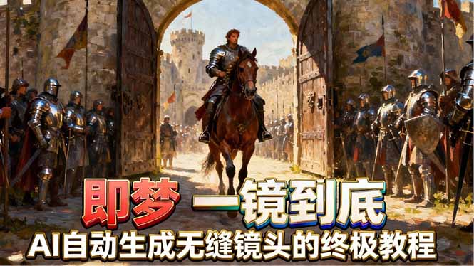 即梦AI一镜到底终极教程，智能补帧+运镜技巧，AI自动生成无缝丝滑长镜头高效出片-项目资源网