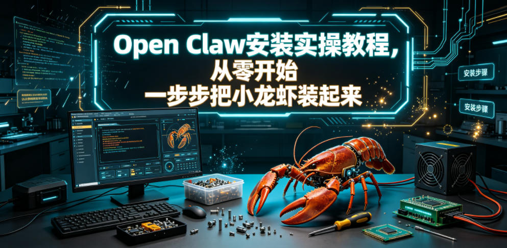 Open Claw安装实操教程，从零开始一步步一步步把小龙虾装起来-项目资源网
