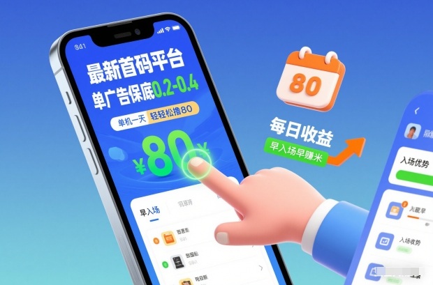 最新首码平台,单广告保底0.2-0.4,单机一天轻松撸80,早入场早賺米【揭秘】-项目资源网