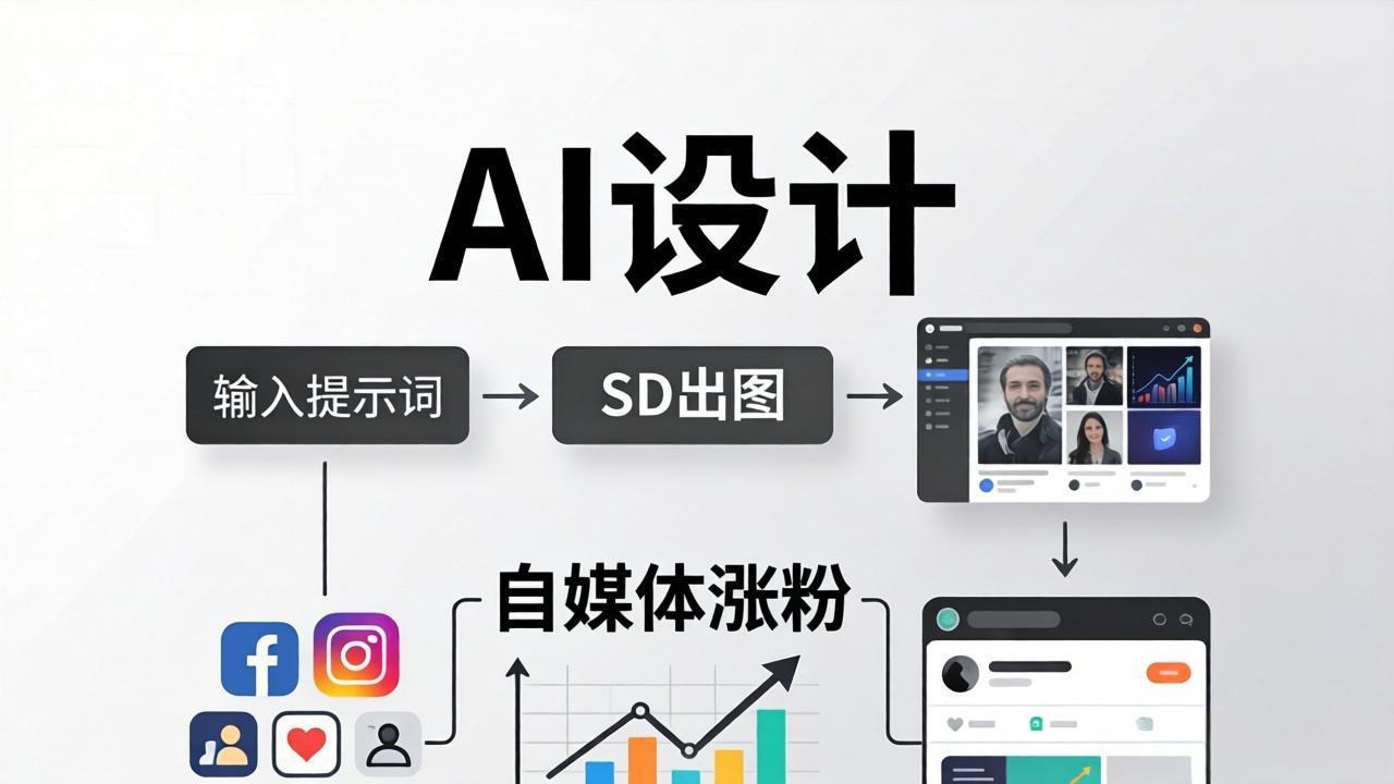 人人都是AI设计师：SD出图+自媒体涨粉一站教学，告别图文素材焦虑，AI设计让你轻松避开内卷-项目资源网