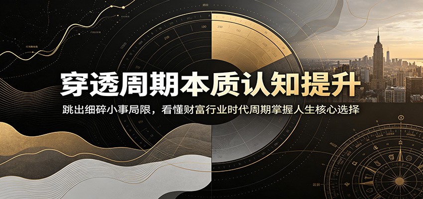 穿透周期本质认知提升：跳出细碎小事局限，看懂财富行业时代周期掌握人生核心选择-项目资源网