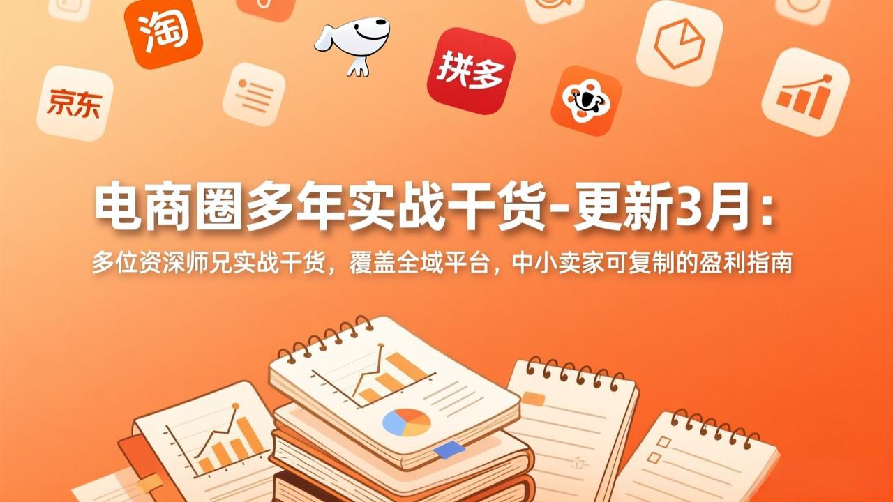 电商圈多年实战干货-更新3月：多位资深师兄实战干货，覆盖全域平台，中小卖家可复制的盈利指南-项目资源网