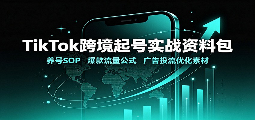 TikTok跨境起号实战资料包：养号SOP，爆款流量公式，广告投流优化素材-项目资源网