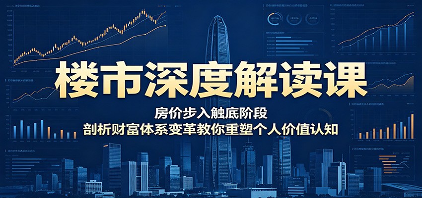 楼市深度解读课:房价步入触底阶段,剖析财富体系变革教你重塑个人价值认知-项目资源网