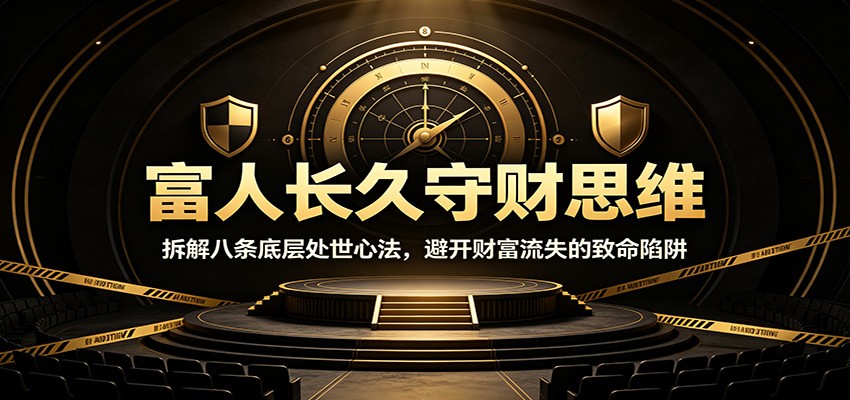富人长久守财思维:拆解八条底层处世心法,避开财富流失的致命陷阱-项目资源网