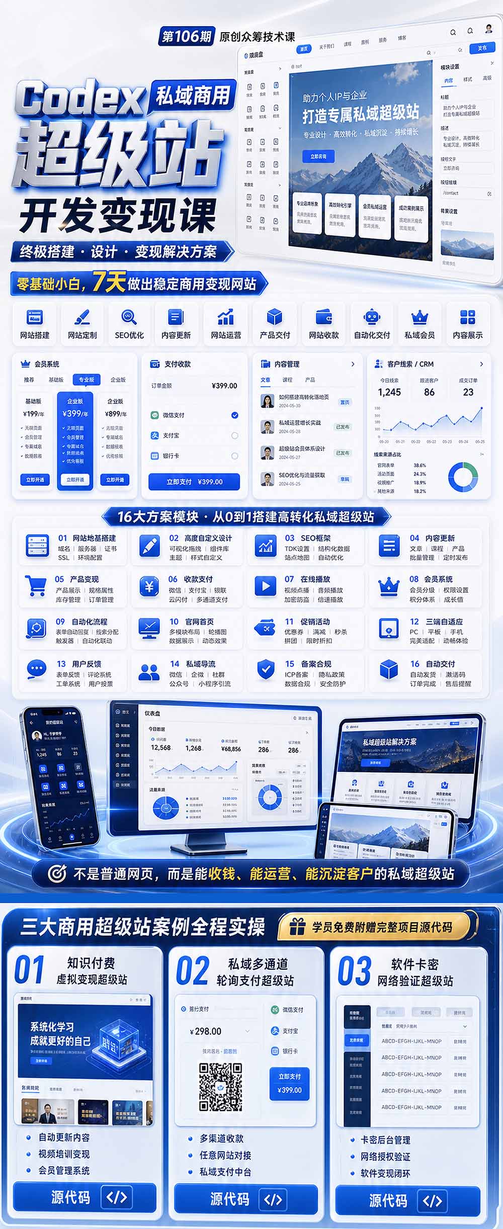 Codex私域商用超级站Ai开发变现课106期-更新0630：不是普通网站，而是能收钱，能运营，能沉淀客户的私域超级站-项目资源网