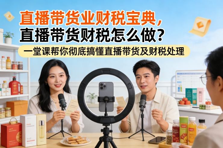 直播带货业财税宝典，直播带货财税怎么做？一堂课帮你彻底搞懂直播带货及财税处理-项目资源网