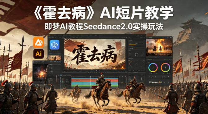 《霍去病》AI短片教学，即梦AI教程Seedance2.0实操玩法-项目资源网