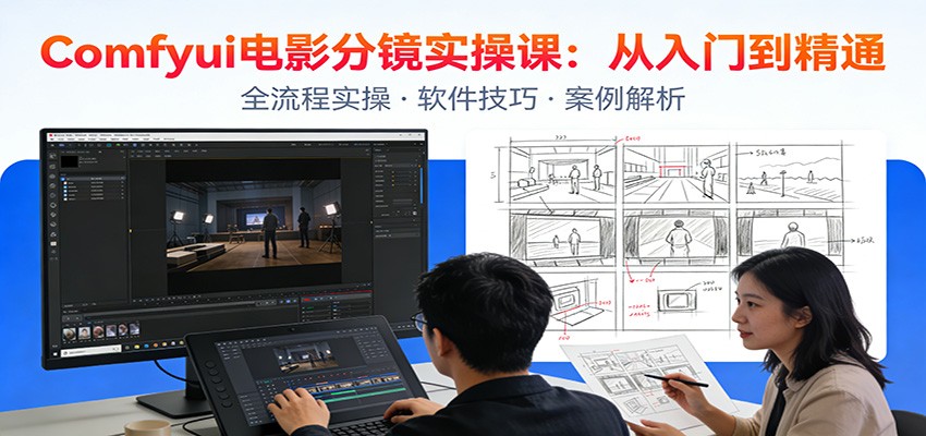 ComfyUI电影分镜实操课：分镜一致性，全流程AI视频制作，零基础也能做专业分镜-项目资源网