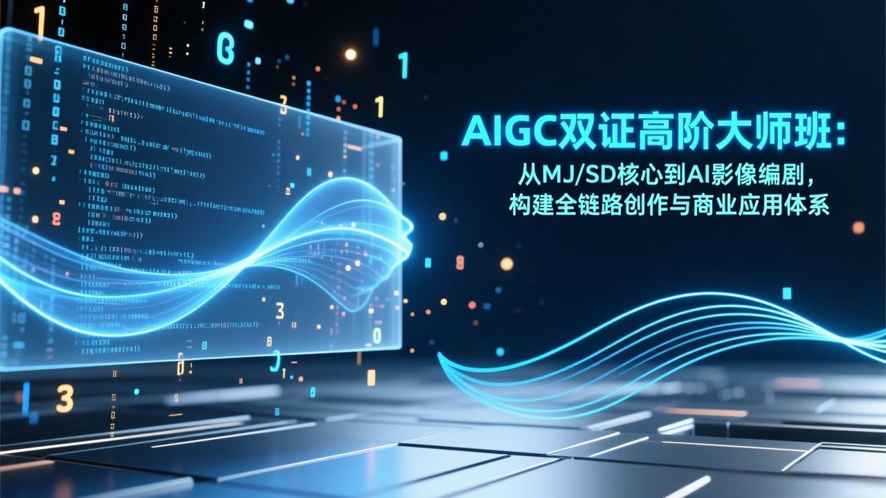 AIGC双证高阶大师班:从MJ/SD核心到AI影像编剧,构建全链路创作与商业应用体系-项目资源网