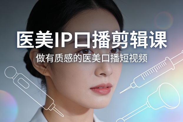 医美IP口播剪辑课，做有质感的医美口播短视频-项目资源网