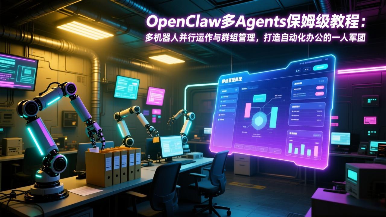 OpenClaw多Agents保姆级教程：多机器人并行运作与群组管理，打造自动化办公的一人军团-项目资源网