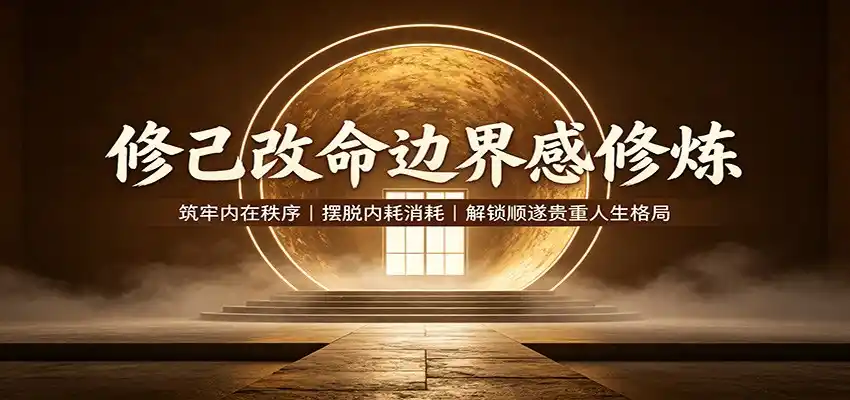 修己改命边界感修炼:筑牢内在秩序,摆脱内耗消耗,解锁顺遂贵重人生格局-项目资源网
