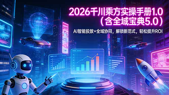 2026 千川乘方实操手册 1.0(含全域宝典 5.0-项目资源网