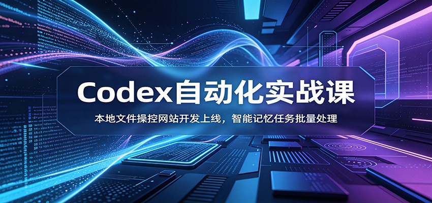 Codex自动化实战课：本地文件操控网站开发上线，智能记忆任务批量处理-项目资源网