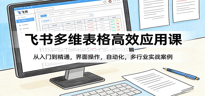 飞书多维表格高效应用课：从入门到精通，界面操作，自动化，多行业实战案例-项目资源网