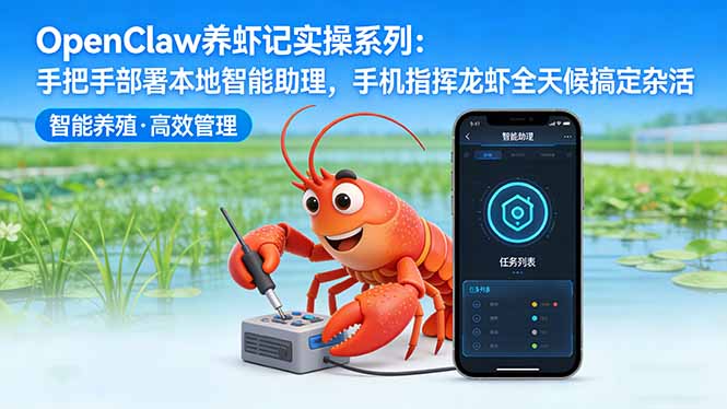 OpenClaw养虾记实操系列-更新：手把手部署本地智能助理，手机指挥龙虾全天候搞定杂活-项目资源网