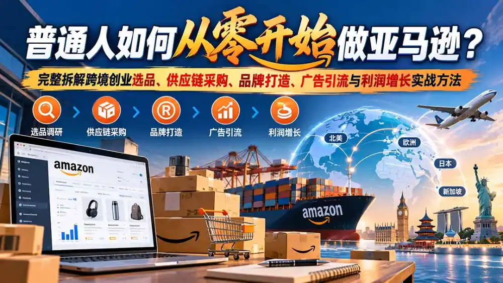 普通人如何从零开始做亚马逊?完整拆解跨境创业选品、供应链采购、品牌打造、广告引流与利润增长实战方法 普通人如何从零开始做亚马逊?完整拆解跨境创业选品、供应链采购、品牌打造、广告引流与利润增长实战方法