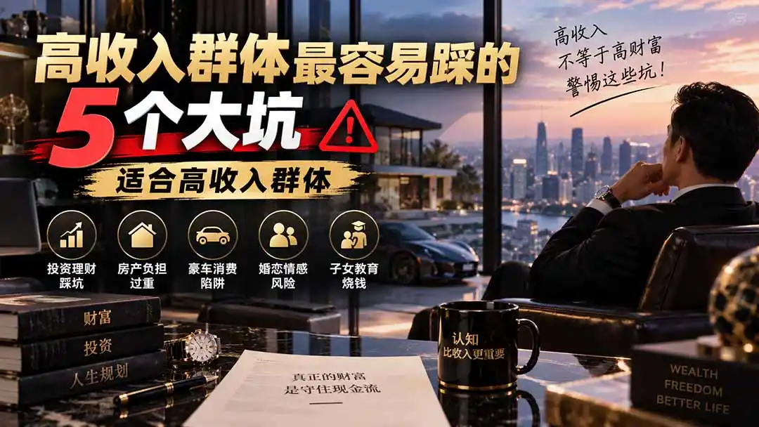 付费文章：高收入群体最容易踩的5个大坑，适合高收入群体-项目资源网