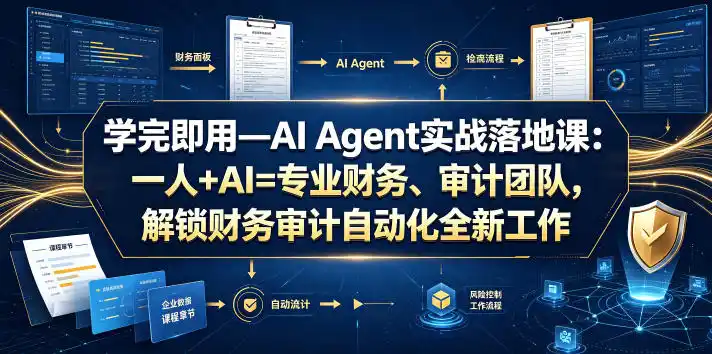 学完即用—AI Agent实战落地课：一人+AI=专业财务、审计团队，解锁财务审计自动化全新工作模式(更新0804)-项目资源网