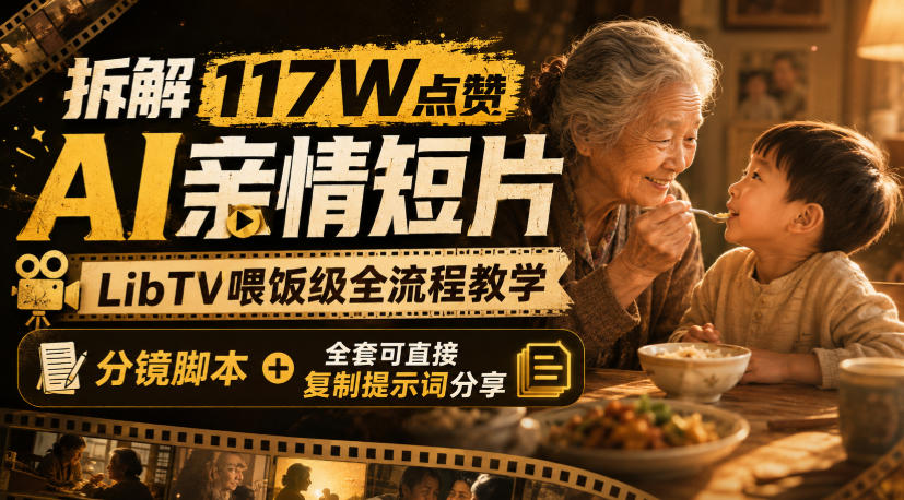 拆解117W点赞AI亲情短片，LibTV喂饭级全流程教学，分镜脚本+全套可直接复制提示词分享-项目资源网