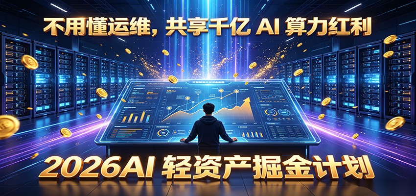 不用懂运维,共享千亿 AI 算力红利,2026AI 轻资产掘金计划-项目资源网