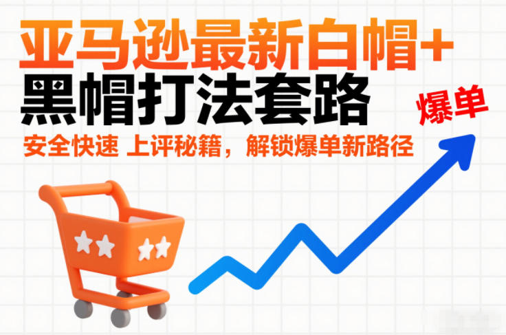 亚马逊最新白帽+黑帽打法套路,安全快速上评秘籍,解锁爆单新路径-项目资源网