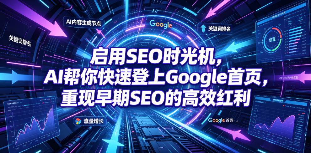 启用SEO时光机，AI帮你快速登上Google首页，重现早期SEO的高效红利【原创双语字幕】-项目资源网