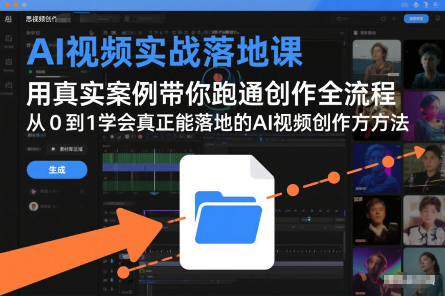AI视频实战落地课，用真实案例带你跑通创作全流程，从0到1学会真正能落地的AI视频创作方法-项目资源网