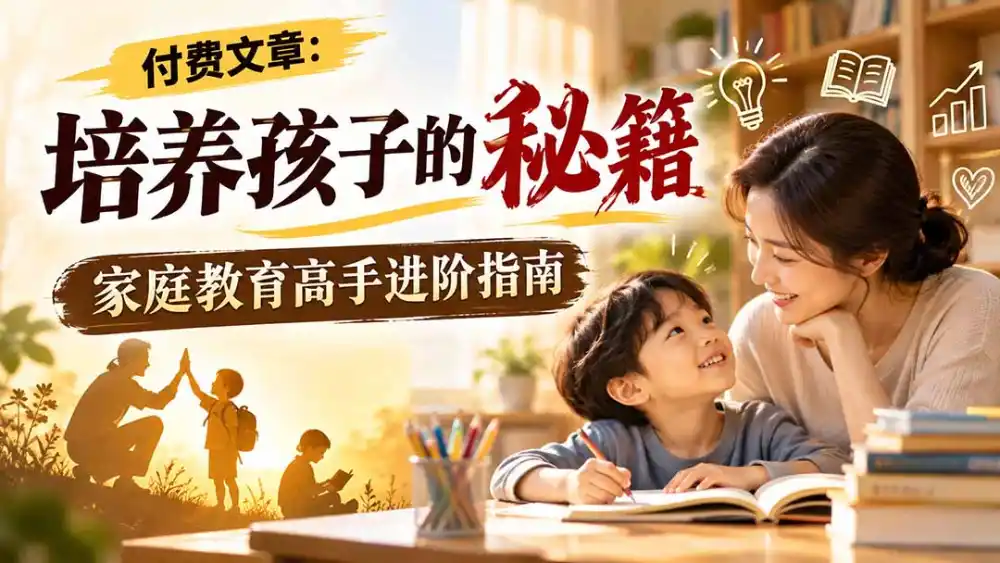 付费文章:培养孩子的秘籍,家庭教育高手进阶指南 付费文章:培养孩子的秘籍,家庭教育高手进阶指南