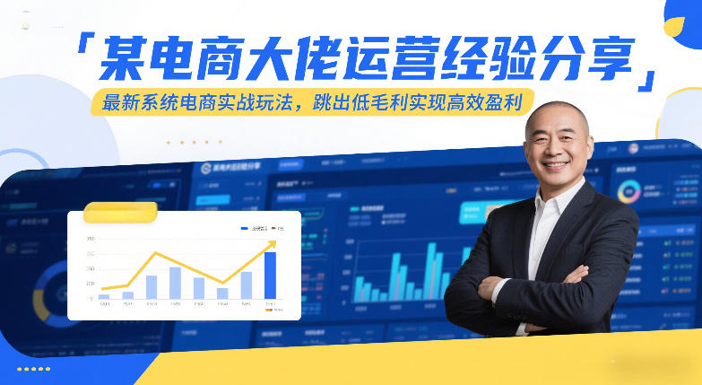 某电商大佬运营经验分享，最新系统电商实战玩法，跳出低毛利实现高效盈利(更新)-项目资源网