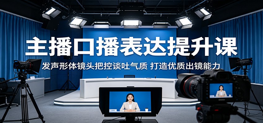 主播口播表达提升课：发声形体镜头把控谈吐气质，打造优质出镜能力-项目资源网